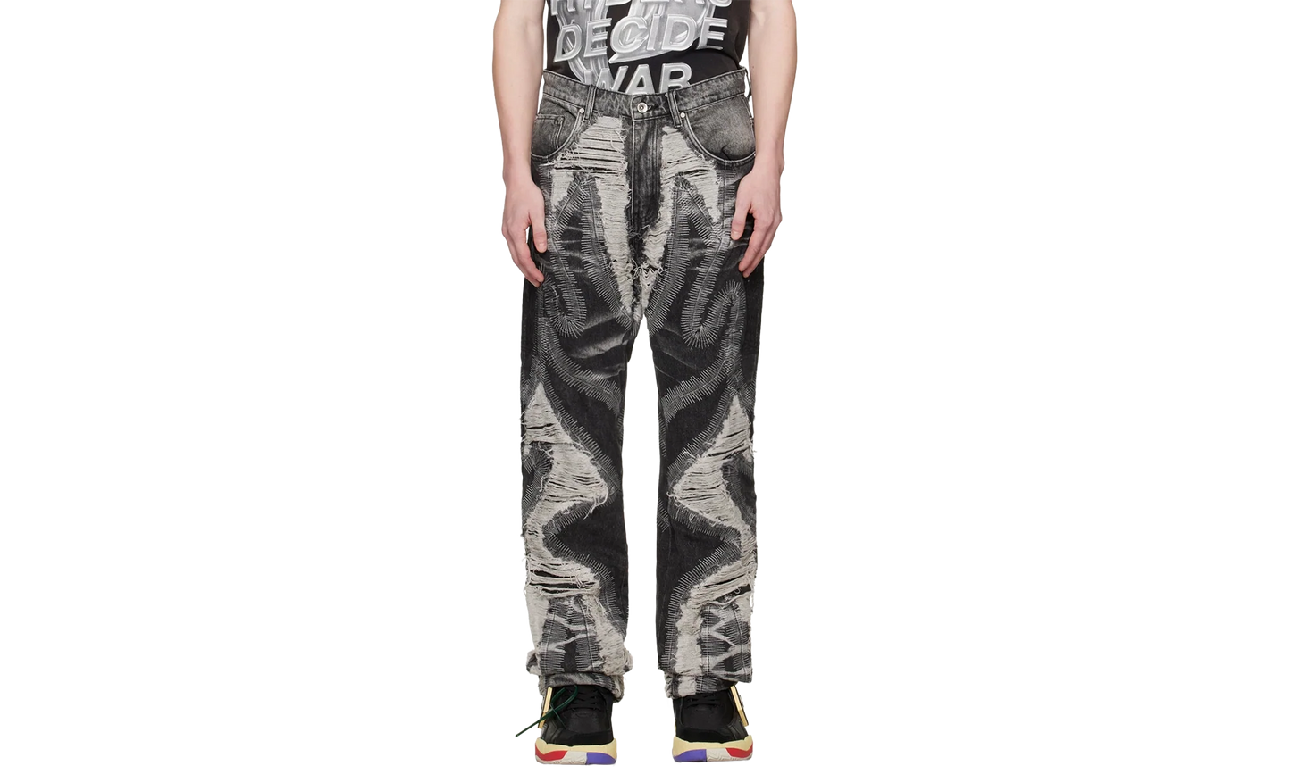PATH WIDE-LEG JEANS "Coal" 232389M186005
