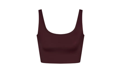 SHINE SCOOP NECK BRA TOP "Nike - Currant" SKM052
