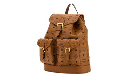 Small Aren Backpack in Visetos "Cognac" MWKFATA01CO001