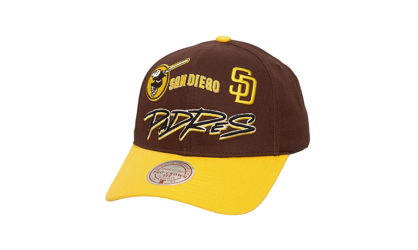 MLB Eldy Script Pro Snapback Cap "San Diego Padres - Brown" HP10165 SDPBROW