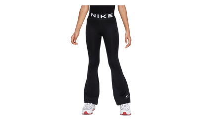 Air Essential Girls' High-Waisted Flared Leggings GS "Black / White" FD2963 010