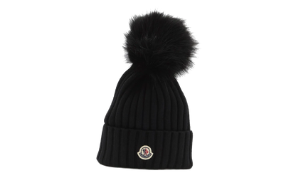 Large Fur Pom-Pom Hat "Balck" MON61