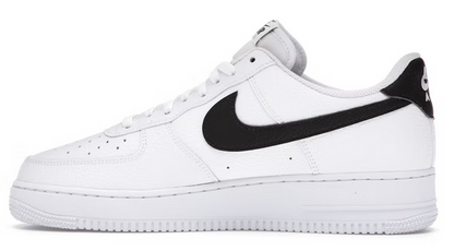 Force 1 Low '07 White Black Pebbled Leather