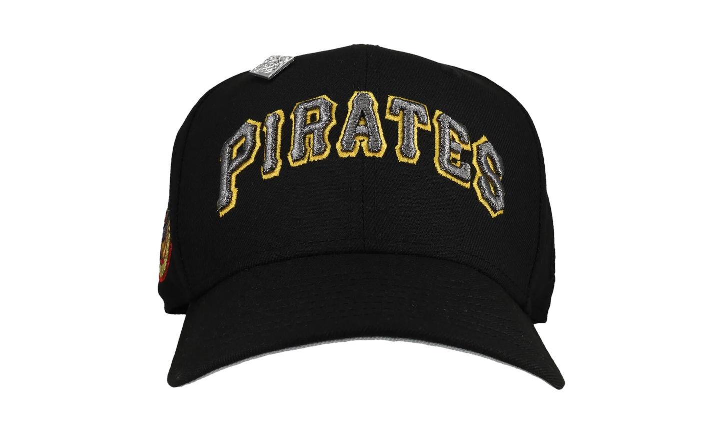 59FIFTY Pittsburgh Pirates Three Rivers Stadium Metallic Script Fitted Hat "Black" NE355