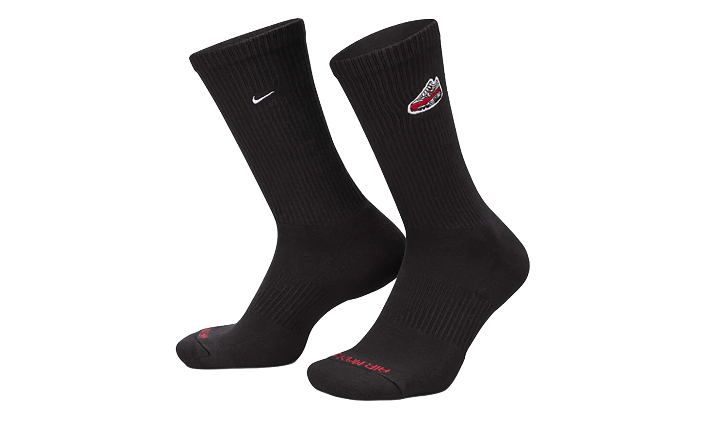 Everyday Plus Cushioned Crew Socks (1 Pair) "Black / White" FQ0327 010