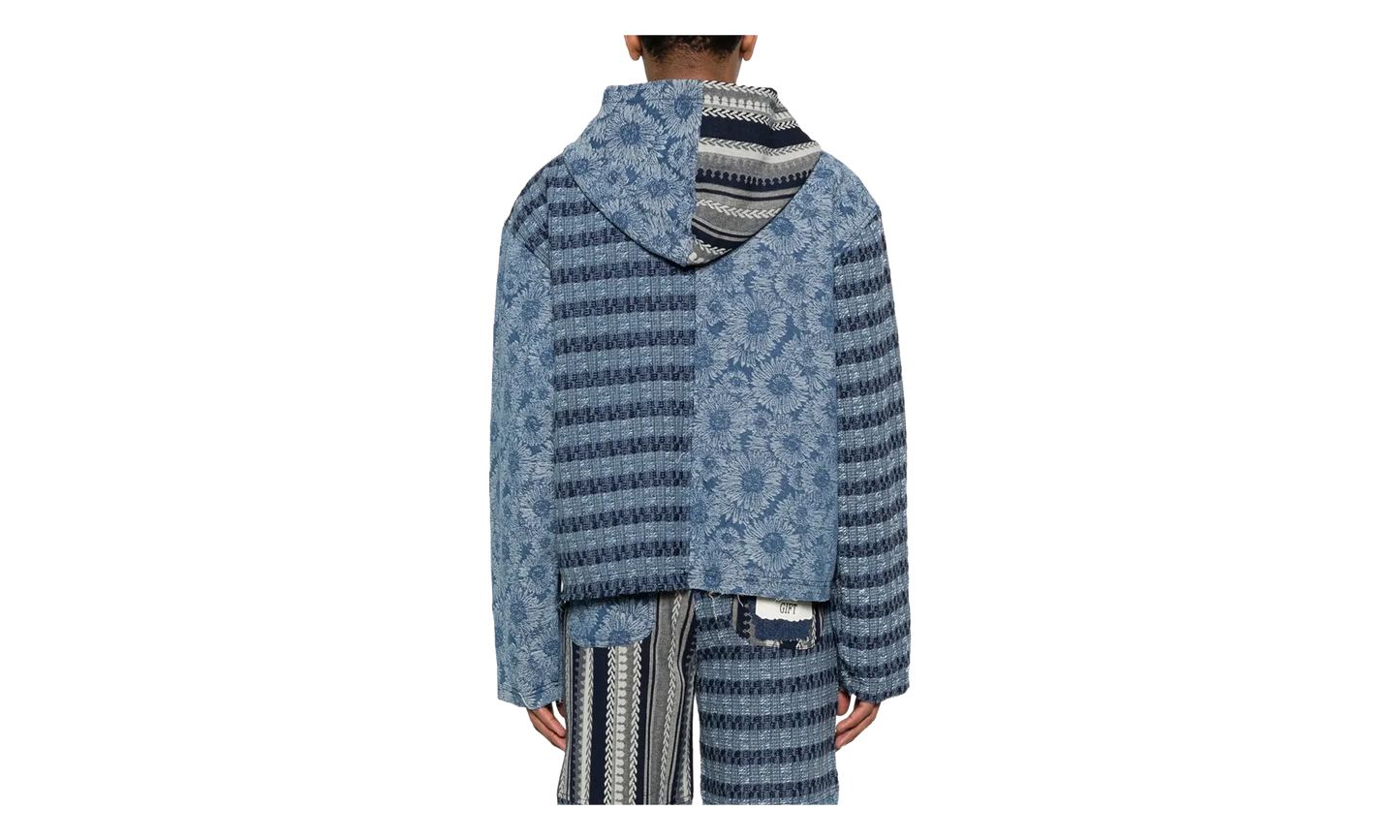 Indigo Tapestry Full Zip Hoodie "Indigo" HTG260166 IND