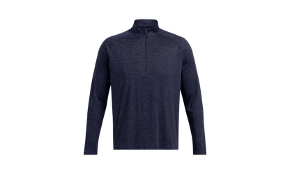 Long Sleeve Tech Textured 1/2 Zip High Neck "Midnight Navy / Black" 1382797 410