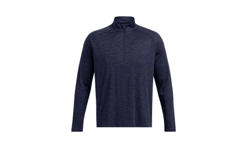 Long Sleeve Tech Textured 1/2 Zip High Neck "Midnight Navy / Black" 1382797 410