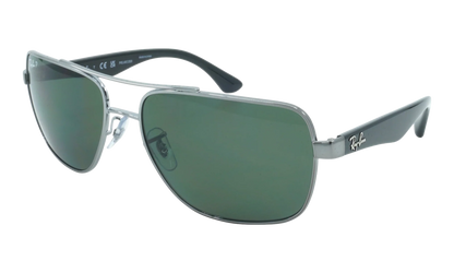 SQUARE Polarized Sunglasses "GUNMETAL" RB3483-004-58_60