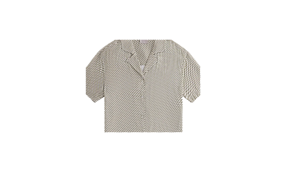 Elena Monogram Silk Camp Shirt WMNS "Khaki" khw030292 359