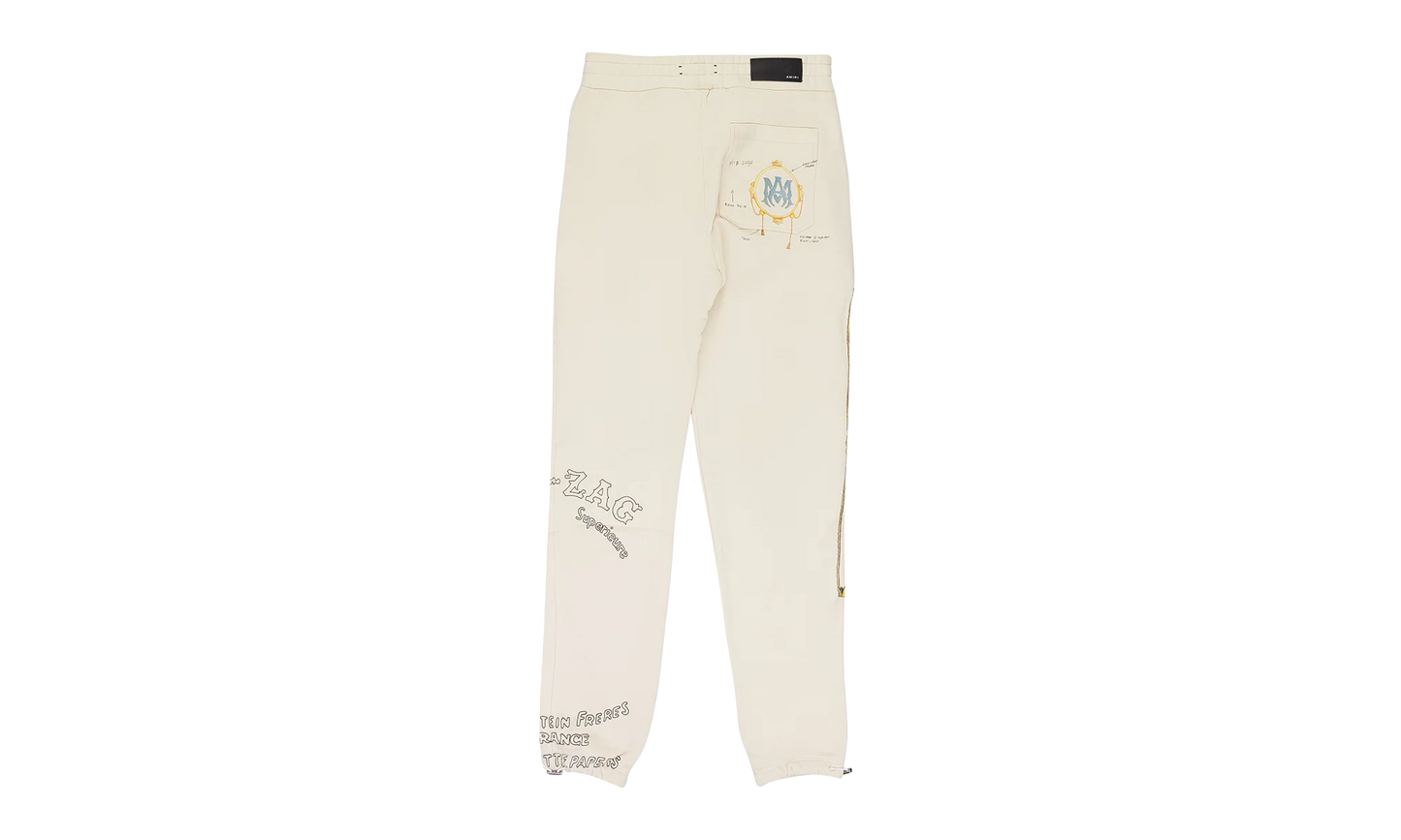 Zig Zag Sketch Sweatpants "Almond" SS22MJG029_Almond