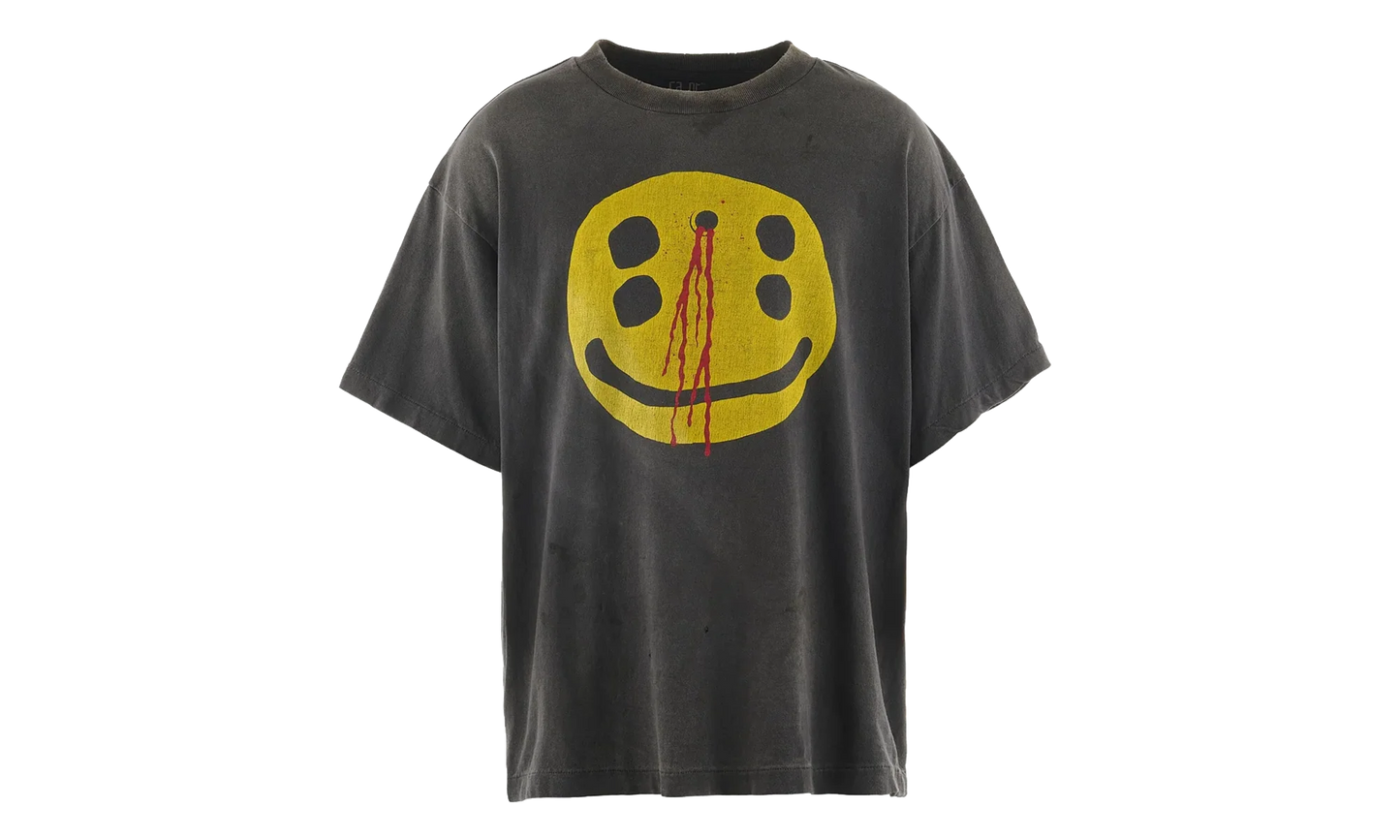 Cactus Plant Flea Market Smiley Face Logo Short Sleeve Tee Shirt "Black" SM YS1 0000 C01