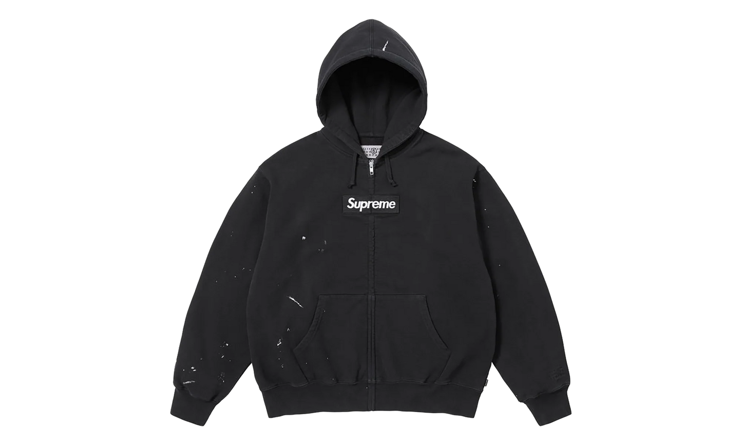 MM6 Maison Margiela Box Logo Zip Up Sweatshirt "SS26 - Black" SU27169