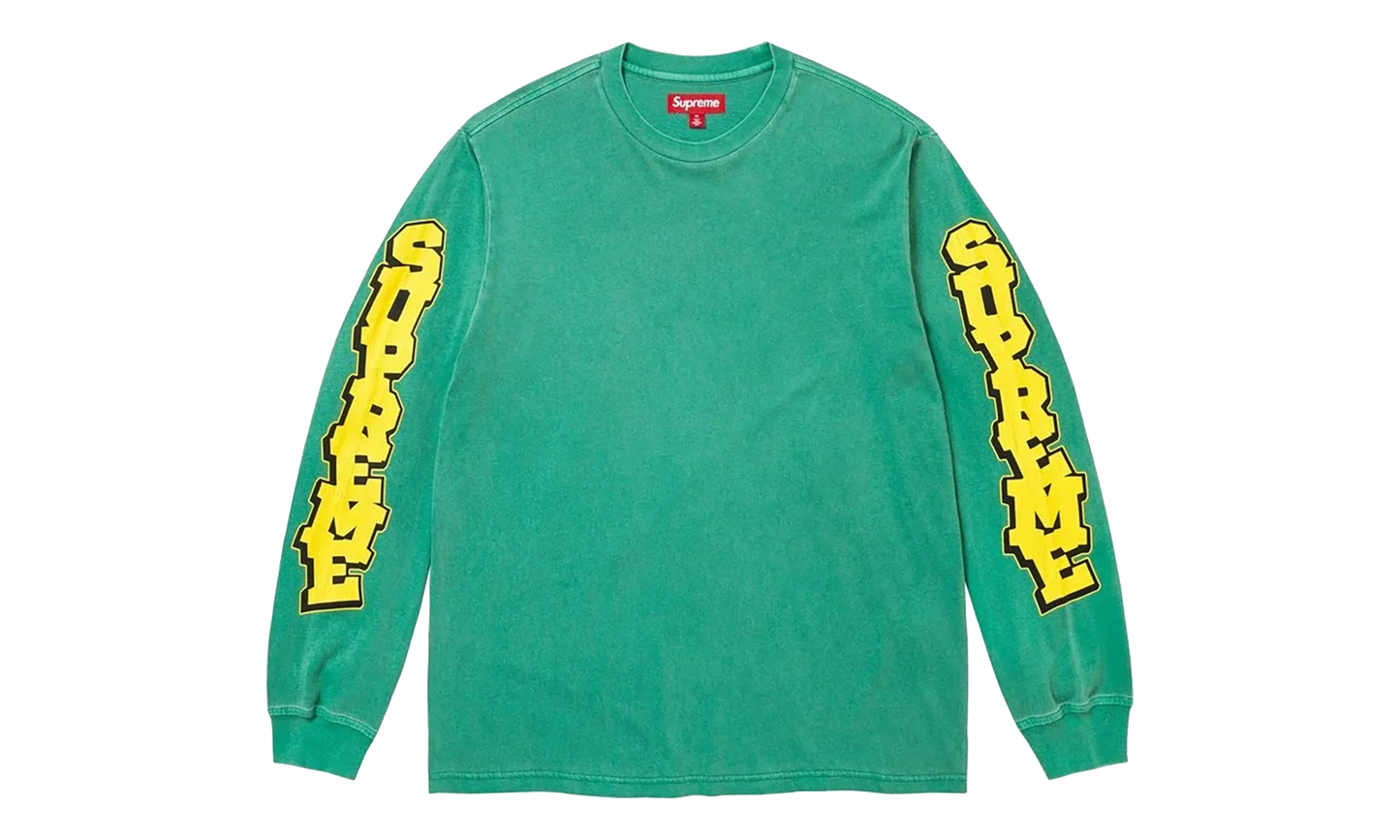 Cracked Sleeve Long Sleeves Top "SS26 - Washed Green" SU27436