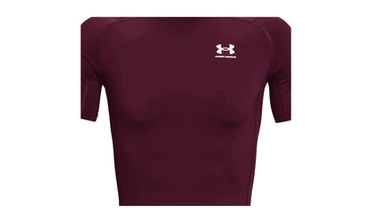 HeatGear Compression Short Sleeve "Maroon / White" 1361518 609