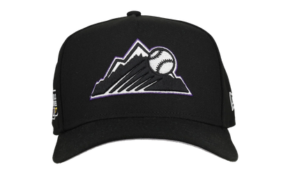 9FIFTY Colorado Rockies 2007 Team Color A Frame Snapback Hat "Black (Grey Brim)" NE472