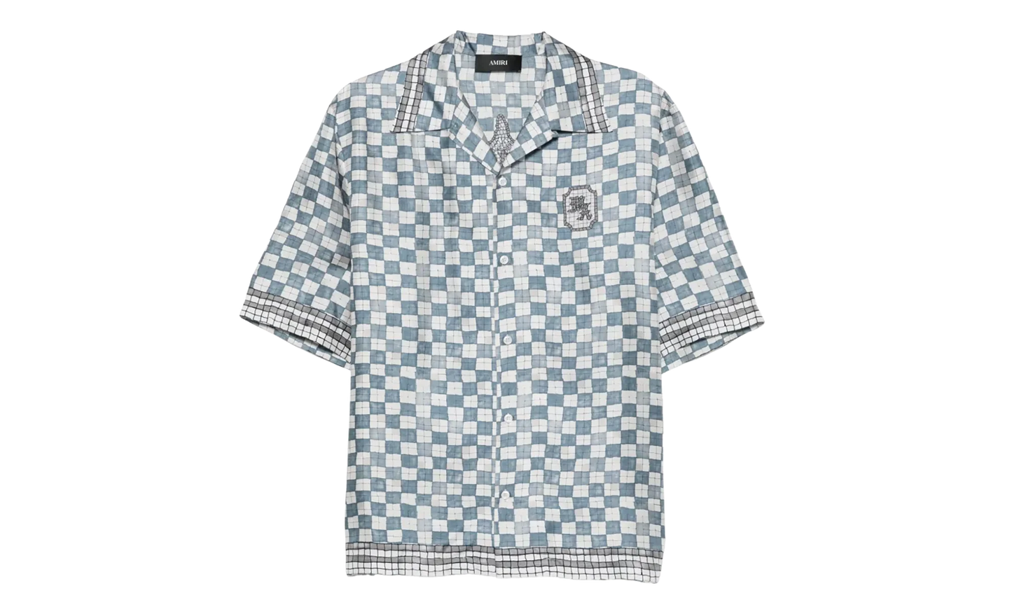 MA Checkered Bowling Shirt "Steel" AMTOSH1078 396