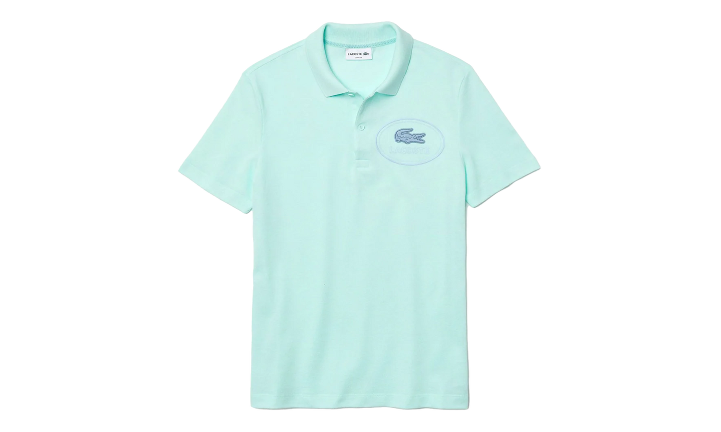 Slim Fit Embroidered Crocodile Pique Polo T-Shirt "Turquiose" PH9733 NRE