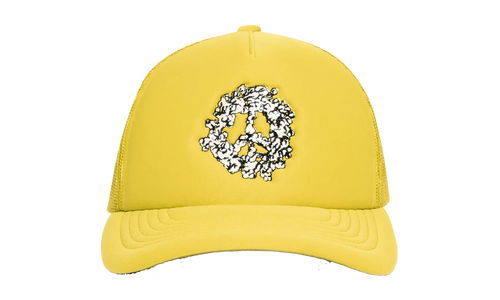 Cotton Peace Wreath Trucker Hat "Yellow" DT548