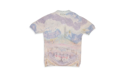 Tie Dye Knit Short Sleeve Shirt "Purple" MULTICOLOR_TIE_DYE_KNIT
