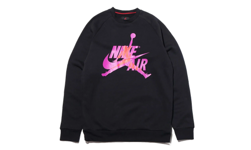 Air Jordan Jumpman Classics Crewneck Sweatshirt "Black / Vivid Purple / Orange" BV6006 011