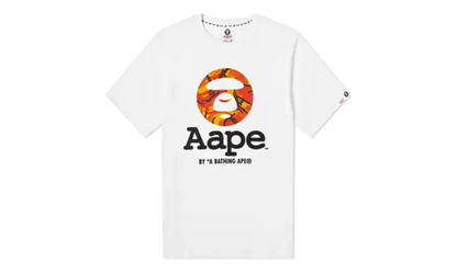 AAPE OG Moonface T-Shirt "White Orange Camo" B762DA4F