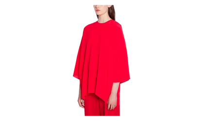 SILK ROUND NECK BLOUSE "Red" RW TO0004 4868 P23 37