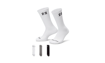 Essentials Crew Socks (3 Pairs) "Black/Grey/White" DA5718 911