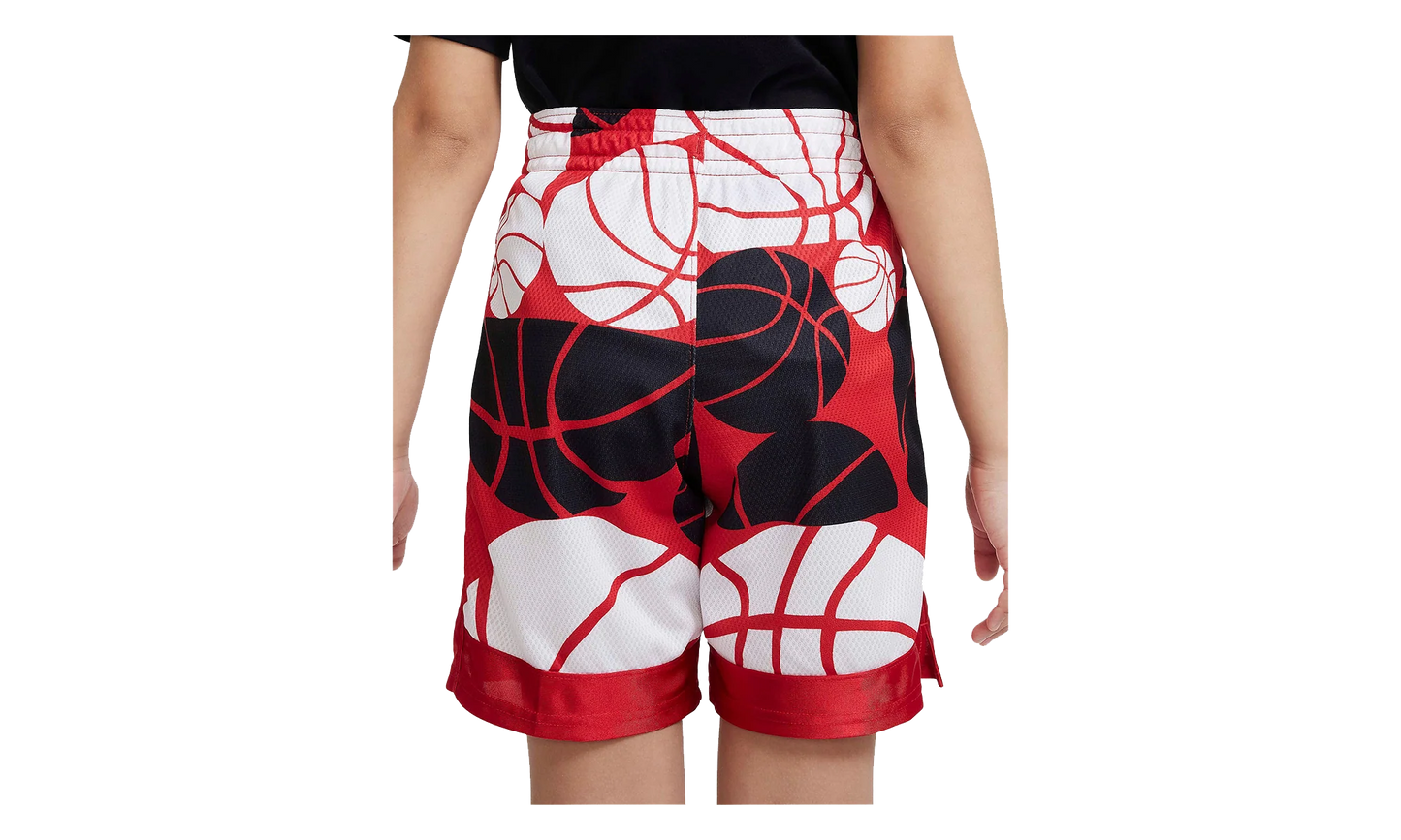 Dri-Fit Elite Printed Basketball Shorts GS "University Red / Black / White" DX5513 657