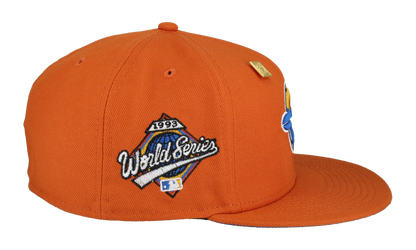 59FIFTY Toronto Blue Jays 1993 World Series Patch Fitted Hat "Orange / Blue" 123451292330