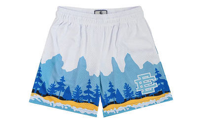 EE BASIC SHORT "SS24 - White/Aqua" EE709