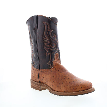 6750 Mens Brown Leather Slip On Cowboy Western Boots