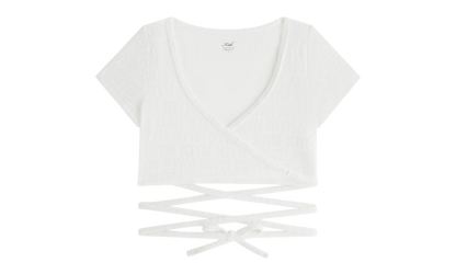 Ailee Monogram Towel Wrap Top WMNS "White" khw030648 101
