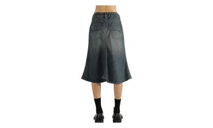 Godet Midi Skirt WMNS "Navy / Green / Yellow" 852330 TTW76 3394