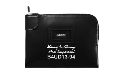 Leather Money Bag "FW25 - Black" SU27088