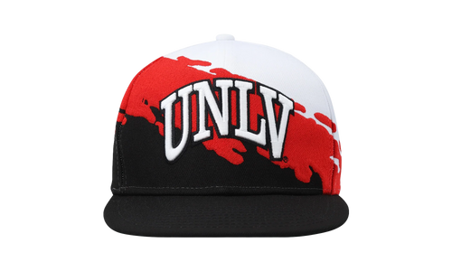 NCAA Paintbrush Snapback Cap "UNLV Rebels - White / Black" HHSS3302 LVEYYPPPWHBK
