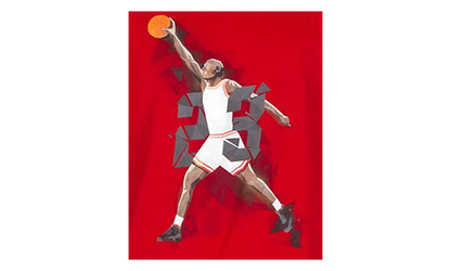 Air Jordan IX West Madison St. T-shirt "Gym Red / Black" 687820 687