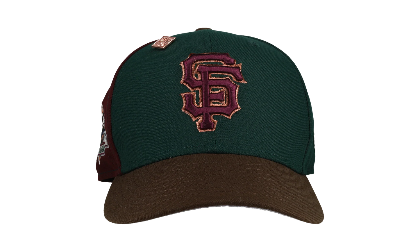59FIFTY San Francisco Giants 1989 World Series Pinwheel Fitted Hat "Green Maroon" NE360