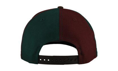 9FIFTY New York Mets Subway Series Pinwheel A Frame Snapback Hat "Black / Dark Green / Brown" NE217