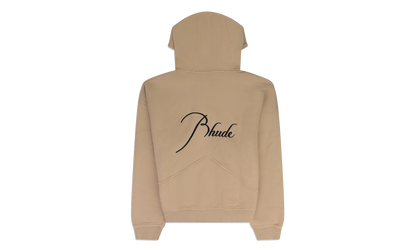 Embroidered Logo Zip-Up Hoodie "Tan" RHDMHDS0039 TAN