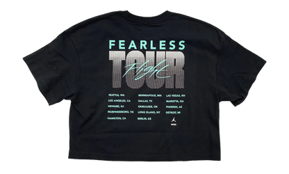 Air Jordan Fearless Tour Boxy Cropped T-Shirt WMNS "Black / Green" DX5973 010