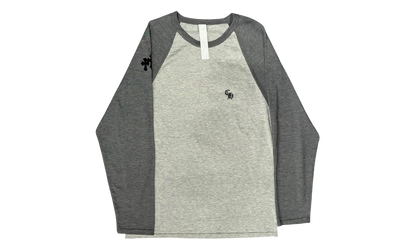 Henley Baseball 3 Cross Patch Long-Sleeve T-Shirt "Grey" CHRM1157