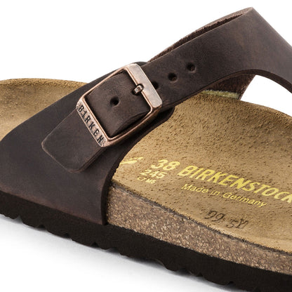 Gizeh Oiled Leather Classic Footbed Sandal in Habana