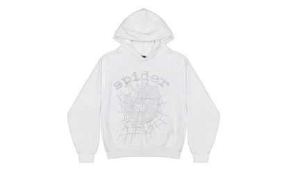 OG Rhinestone Logo Hoodie "White" SP5der340