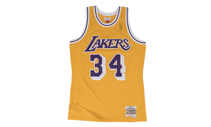 NBA Shaquille O’Neal Swingman Home Jersey "1996 Los Angeles Lakers - Gold" SMJYGS18177 LALLTGD96SON