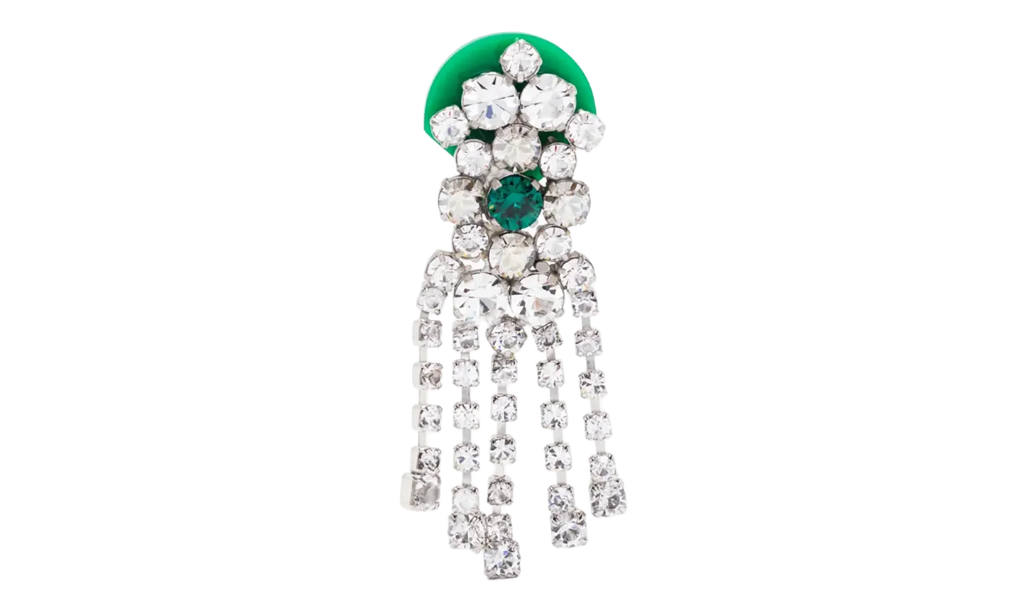 CRYSTAL DROP EARRINGS "Green" SM1VG0055P6479983