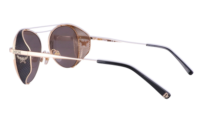 Double Bridge Aviator Sunglasses "Shiny Gold" MCM129S-740
