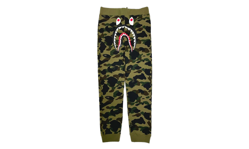 BAPE 1St Camo Shark Slim Sweatpants "Green Black" B1CSSGB