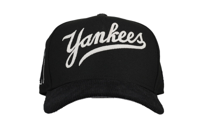 9FIFTY New York Yankees A Frame Snapback Hat "Chainstitch - Corduroy Black" 44531114442940
