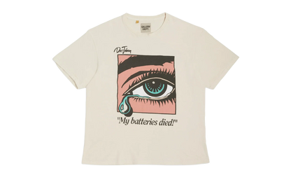 Doc Johnson Batteries Dead Short Sleeve Tee Shirt "Antique White" GDBDSSTSAW